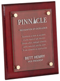 Rosewood Piano Finish Floating Glass Plaque