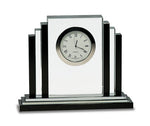 0010  -  6" Clear Crystal with Clock with Black Crystal Trim