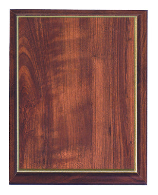 Cherry Finish Plaque with Gold Cove