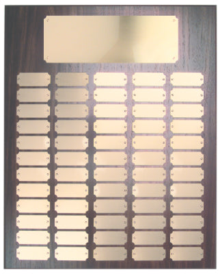 Walnut Finish Completed Perpetual Plaque
