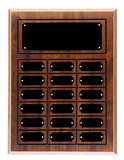 Cherry Finish Completed Perpetual Plaque with Plates