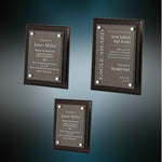 Black Piano Finish Floating Glass Plaque