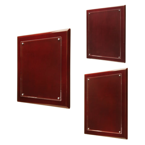 Rosewood Finish High Gloss Floating Acrylic Plaque